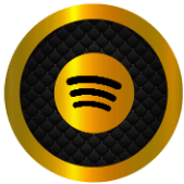 gold and black Spotify icon