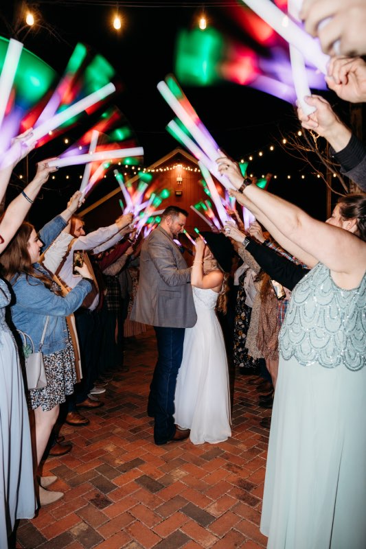Travis & Bree's LED Baton grand exit at Crooked Willow Farms in Larkspur, CO